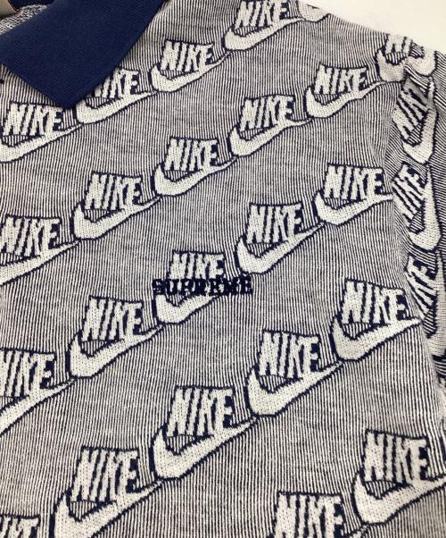 NIKE（ナイキ）NIKE (ナイキ) SUPREME (シュプリーム) ジャガード ポロシャツ ネイビー サイズ:Mの古着・服飾アイテム