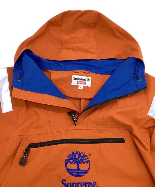 Timberland（ティンバーランド）Timberland (ティンバーランド) SUPREME (シュプリーム) Reflective Taping Anorak（リフレクティブ テーピング アノラック） オレンジ サイズ:Lの古着・服飾アイテム