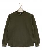 THE NORTH FACEザ ノース フェイス）の古着「ロングスリーブウォームワッフルクルー」｜カーキ