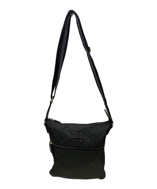 GUCCI（グッチ）GUCCI (グッチ) ナイロンショルダーバッグ ブラックの古着・服飾アイテム