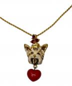 DOLCE & GABBANAドルチェ＆ガッバーナ）の古着「ドッグモチーフネックレス」｜ゴールド