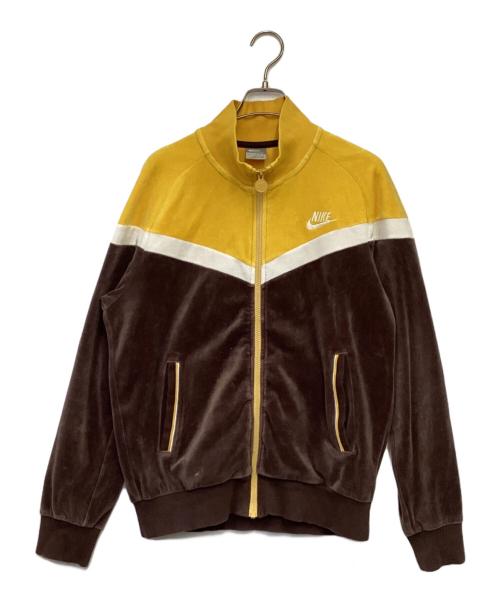 NIKE（ナイキ）NIKE (ナイキ) ベロア トラックジャケット イエロー×ブラウン サイズ:Mの古着・服飾アイテム