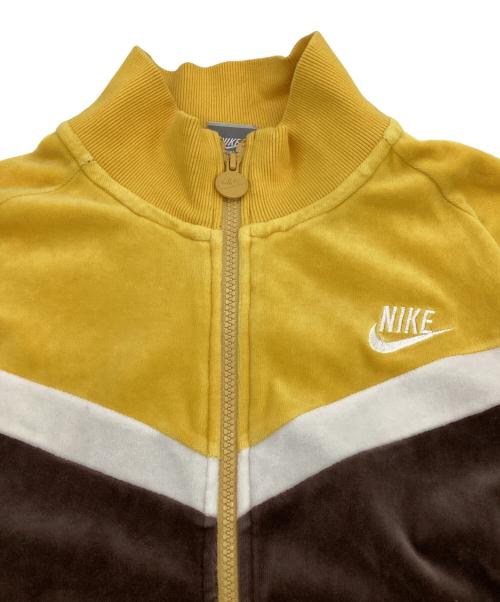 NIKE（ナイキ）NIKE (ナイキ) ベロア トラックジャケット イエロー×ブラウン サイズ:Mの古着・服飾アイテム