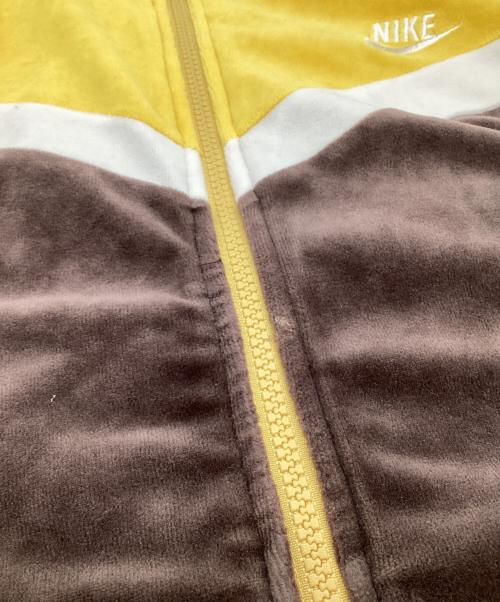 NIKE（ナイキ）NIKE (ナイキ) ベロア トラックジャケット イエロー×ブラウン サイズ:Mの古着・服飾アイテム