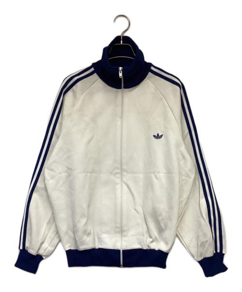 adidas（アディダス）adidas (アディダス) トラックジャケット ホワイト×ネイビー サイズ:6号の古着・服飾アイテム