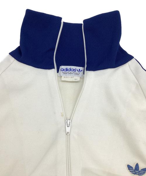 adidas（アディダス）adidas (アディダス) トラックジャケット ホワイト×ネイビー サイズ:6号の古着・服飾アイテム