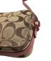 中古・古着 COACH (コーチ) シグネチャー ショルダーポーチ ベージュ×レッド：4000円