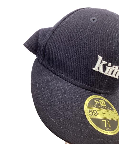 New Era（ニューエラ）New Era (ニューエラ) KITH (キス) GENUINE MERCHANDISE (ジェニュイン マーチャンダイズ) 59FIFTY SERIF TEAM CAP NAVY キャップ ネイビー サイズ:7 3/8の古着・服飾アイテム
