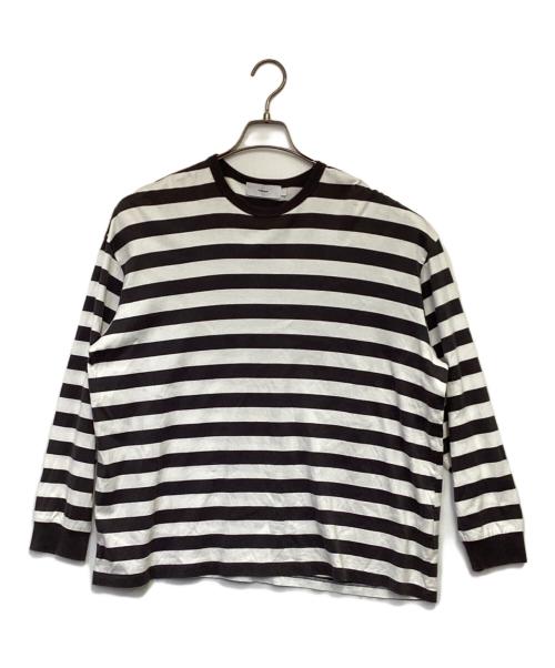 Graphpaper（グラフペーパー）Graphpaper (グラフペーパー) ボーダー 長袖カットソー ホワイト×グレー サイズ:1の古着・服飾アイテム