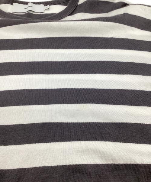 Graphpaper（グラフペーパー）Graphpaper (グラフペーパー) ボーダー 長袖カットソー ホワイト×グレー サイズ:1の古着・服飾アイテム