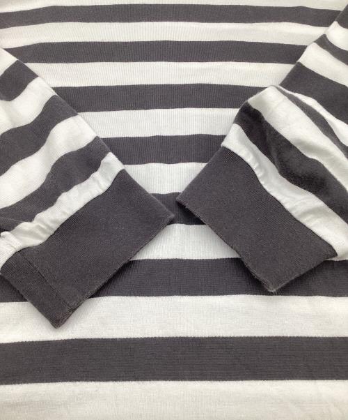 Graphpaper（グラフペーパー）Graphpaper (グラフペーパー) ボーダー 長袖カットソー ホワイト×グレー サイズ:1の古着・服飾アイテム