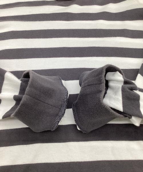 Graphpaper（グラフペーパー）Graphpaper (グラフペーパー) ボーダー 長袖カットソー ホワイト×グレー サイズ:1の古着・服飾アイテム