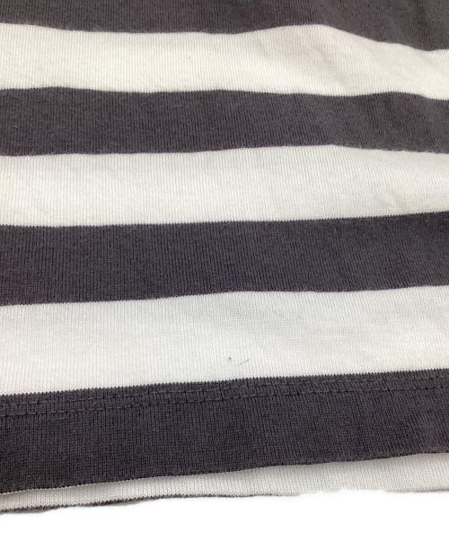 Graphpaper（グラフペーパー）Graphpaper (グラフペーパー) ボーダー 長袖カットソー ホワイト×グレー サイズ:1の古着・服飾アイテム