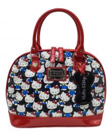 Lounge Fly×HELLO KITTY（ラウンジフライ×ハローキティ）の古着「エナメルハンドバッグ」｜レッド×ホワイト