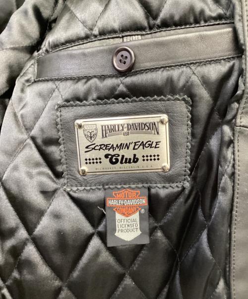 HARLEY-DAVIDSON（ハーレーダビッドソン）HARLEY-DAVIDSON (ハーレーダビッドソン) レザージャケット ブラック サイズ:50の古着・服飾アイテム