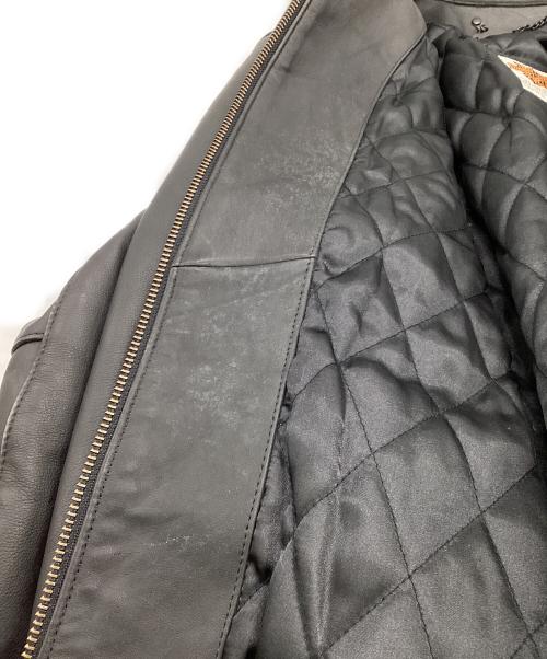HARLEY-DAVIDSON（ハーレーダビッドソン）HARLEY-DAVIDSON (ハーレーダビッドソン) レザージャケット ブラック サイズ:50の古着・服飾アイテム