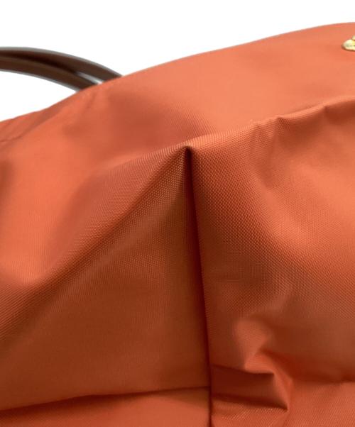 LONGCHAMP（ロンシャン）LONGCHAMP (ロンシャン) ルプリアージュ ナイロントートバッグ オレンジ×ブラウンの古着・服飾アイテム
