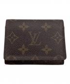 LOUIS VUITTONルイ ヴィトン）の古着「モノグラム アンヴェロップ・カルト・ドゥ・ヴィジット」｜ブラウン