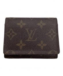 LOUIS VUITTON（ルイ ヴィトン）の古着「モノグラム アンヴェロップ・カルト・ドゥ・ヴィジット」｜ブラウン