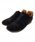 HERMESエルメス）の古着「レザースニーカー」｜ブラック×オレンジ