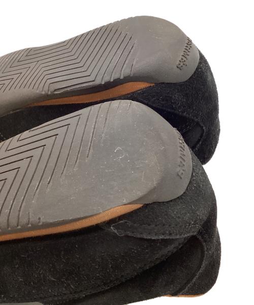 HERMES（エルメス）HERMES (エルメス) レザースニーカー ブラック×オレンジ サイズ:36の古着・服飾アイテム