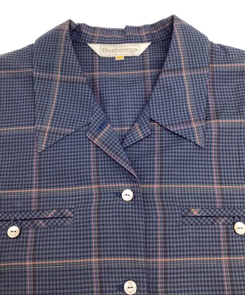 Burberry's（バーバリーズ）Burberry's (バーバリーズ) 半袖シャツ ネイビー サイズ:7Pの古着・服飾アイテム