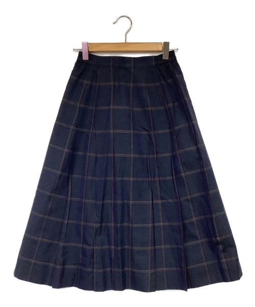 Burberry's（バーバリーズ）Burberry's (バーバリーズ) プリーツスカート ネイビー サイズ:7APの古着・服飾アイテム