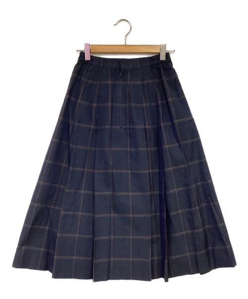 Burberry's（バーバリーズ）Burberry's (バーバリーズ) プリーツスカート ネイビー サイズ:7APの古着・服飾アイテム
