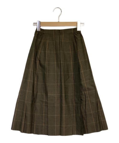 Burberry's（バーバリー）Burberry's (バーバリー) スカート カーキ サイズ:7APの古着・服飾アイテム