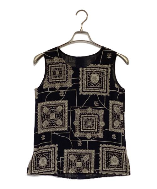 Burberry's（バーバリー）Burberry's (バーバリー) ノースリーブブラウス ブラック サイズ:7APの古着・服飾アイテム