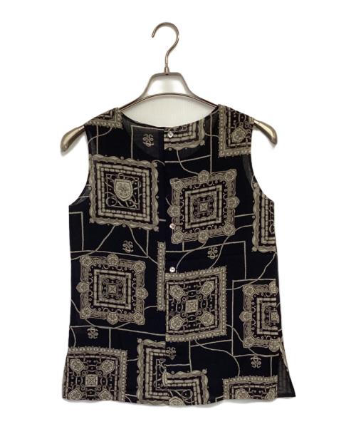 Burberry's（バーバリー）Burberry's (バーバリー) ノースリーブブラウス ブラック サイズ:7APの古着・服飾アイテム