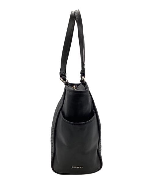 COACH（コーチ）COACH (コーチ) パーク ウーブン キャリー トート ブラックの古着・服飾アイテム