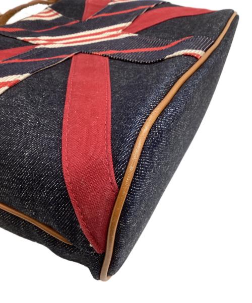 BURBERRY BLUE LABEL（バーバリー ブルー レーベル）BURBERRY BLUE LABEL (バーバリー ブルー レーベル) 2WAYバッグ インディゴ×レッドの古着・服飾アイテム