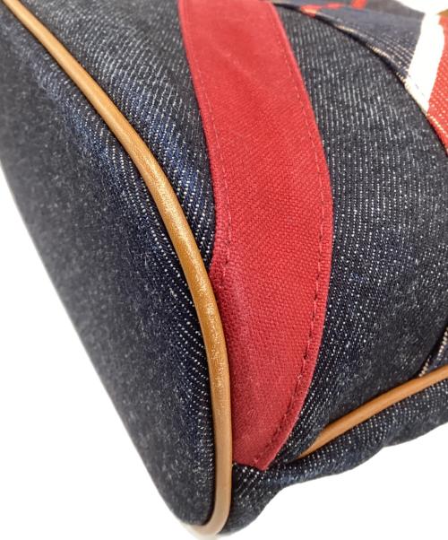 BURBERRY BLUE LABEL（バーバリー ブルー レーベル）BURBERRY BLUE LABEL (バーバリー ブルー レーベル) 2WAYバッグ インディゴ×レッドの古着・服飾アイテム