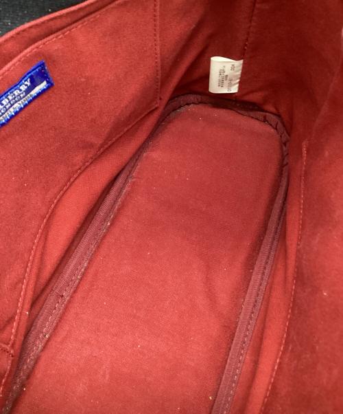 BURBERRY BLUE LABEL（バーバリー ブルー レーベル）BURBERRY BLUE LABEL (バーバリー ブルー レーベル) 2WAYバッグ インディゴ×レッドの古着・服飾アイテム