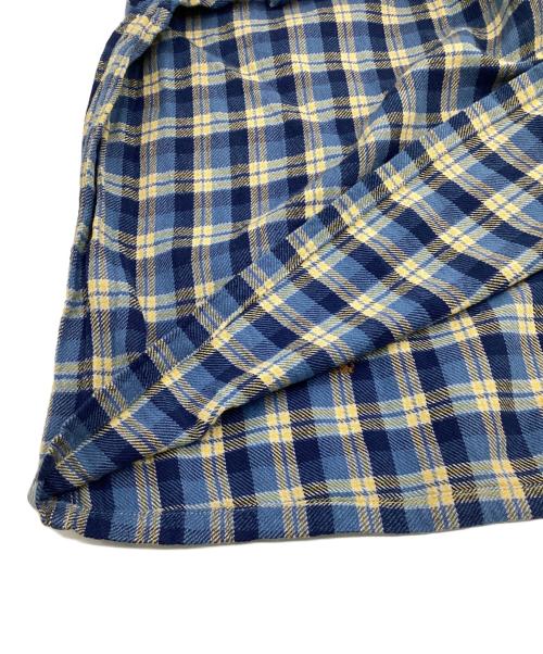 45R（フォーティファイブ・アール）45R (フォーティファイブ・アール) インドネルのタックフリルブラウス ブルー×ネイビー サイズ:-の古着・服飾アイテム