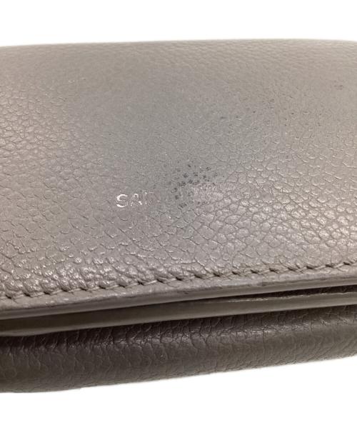 Saint Laurent Paris（サンローランパリ）Saint Laurent Paris (サンローランパリ) 三つ折りコンパクトウォレット グレージュの古着・服飾アイテム