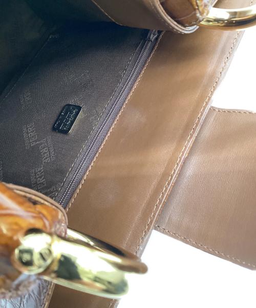 GIANFRANCO FERRE（ジャンフランコフェレ）GIANFRANCO FERRE (ジャンフランコフェレ) ハンドバッグ ブラウンの古着・服飾アイテム