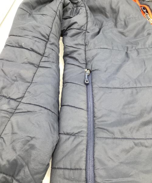 Patagonia（パタゴニア）Patagonia (パタゴニア) Hyper Puff Hoody（ハイパーパフフーディ） ネイビー×オレンジ サイズ:XSの古着・服飾アイテム