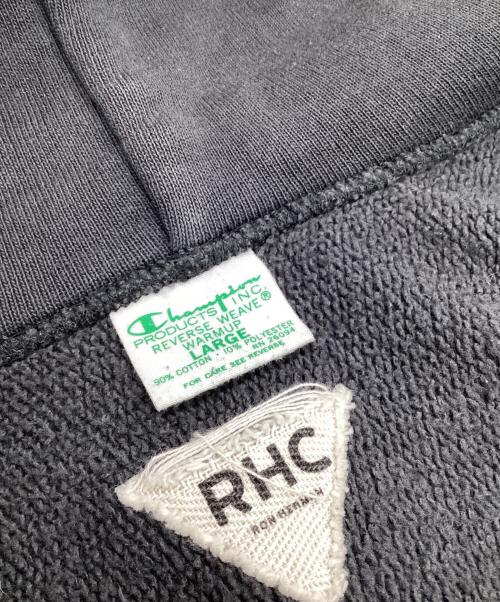 Champion（チャンピオン）Champion (チャンピオン) RHC Ron Herman (アールエイチシー ロンハーマン) ダメージジップパーカー グレー サイズ:Lの古着・服飾アイテム