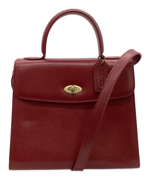 COACH（コーチ）COACH (コーチ) 2WAYバッグ レッドの古着・服飾アイテム