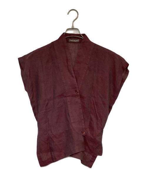 ISSEY MIYAKE（イッセイミヤケ）ISSEY MIYAKE (イッセイミヤケ) リネンベスト レッド サイズ:9の古着・服飾アイテム
