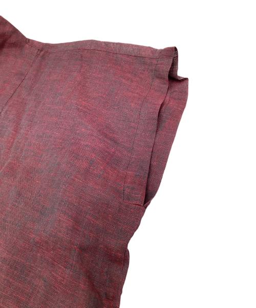 ISSEY MIYAKE（イッセイミヤケ）ISSEY MIYAKE (イッセイミヤケ) リネンベスト レッド サイズ:9の古着・服飾アイテム