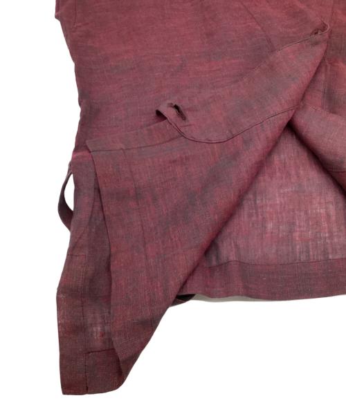 ISSEY MIYAKE（イッセイミヤケ）ISSEY MIYAKE (イッセイミヤケ) リネンベスト レッド サイズ:9の古着・服飾アイテム