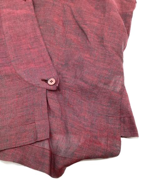 ISSEY MIYAKE（イッセイミヤケ）ISSEY MIYAKE (イッセイミヤケ) リネンベスト レッド サイズ:9の古着・服飾アイテム