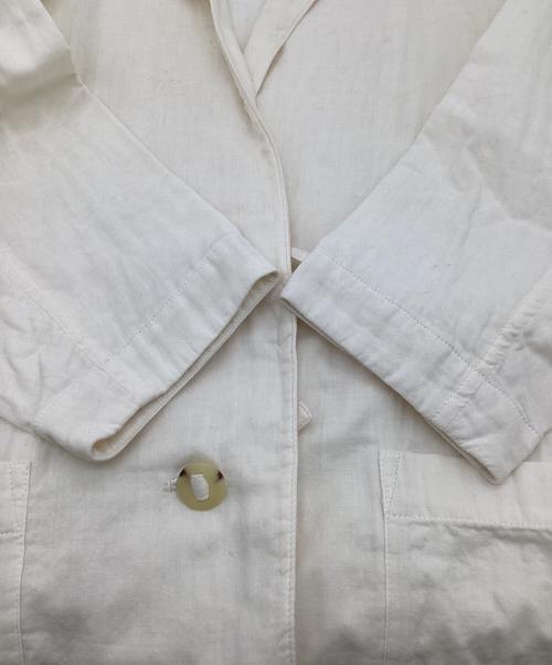 ISSEY MIYAKE（イッセイミヤケ）ISSEY MIYAKE (イッセイミヤケ) コットンジャケット ホワイト サイズ:9の古着・服飾アイテム