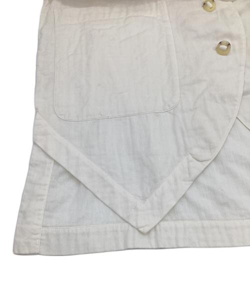 ISSEY MIYAKE（イッセイミヤケ）ISSEY MIYAKE (イッセイミヤケ) コットンジャケット ホワイト サイズ:9の古着・服飾アイテム