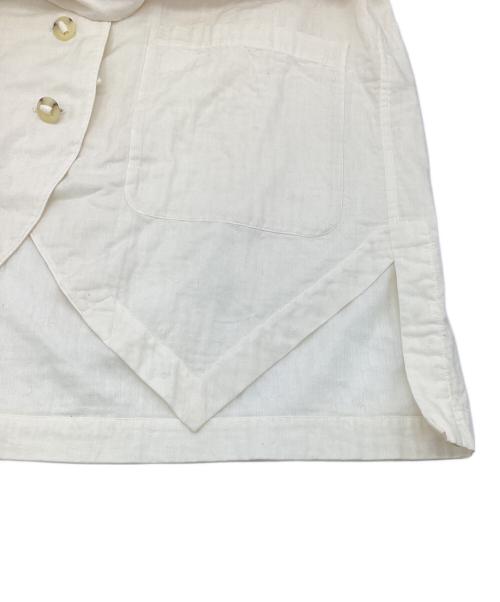 ISSEY MIYAKE（イッセイミヤケ）ISSEY MIYAKE (イッセイミヤケ) コットンジャケット ホワイト サイズ:9の古着・服飾アイテム