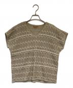 issey miyake by all styleイッセイミヤケ バイ オールスタイル）の古着「リネンニット」｜ベージュ