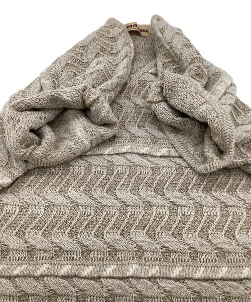 issey miyake by all style（イッセイミヤケ バイ オールスタイル）issey miyake by all style (イッセイミヤケ バイ オールスタイル) リネンニット ベージュ サイズ:9の古着・服飾アイテム